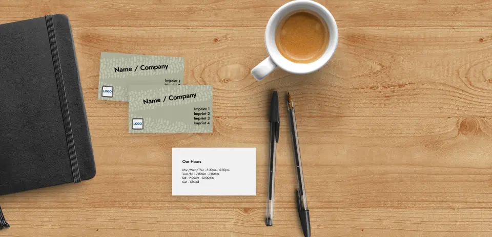 Paper Business Card Back View