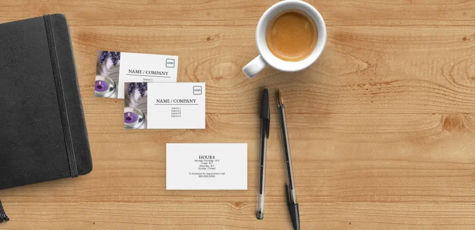 Paper Business Card Back View