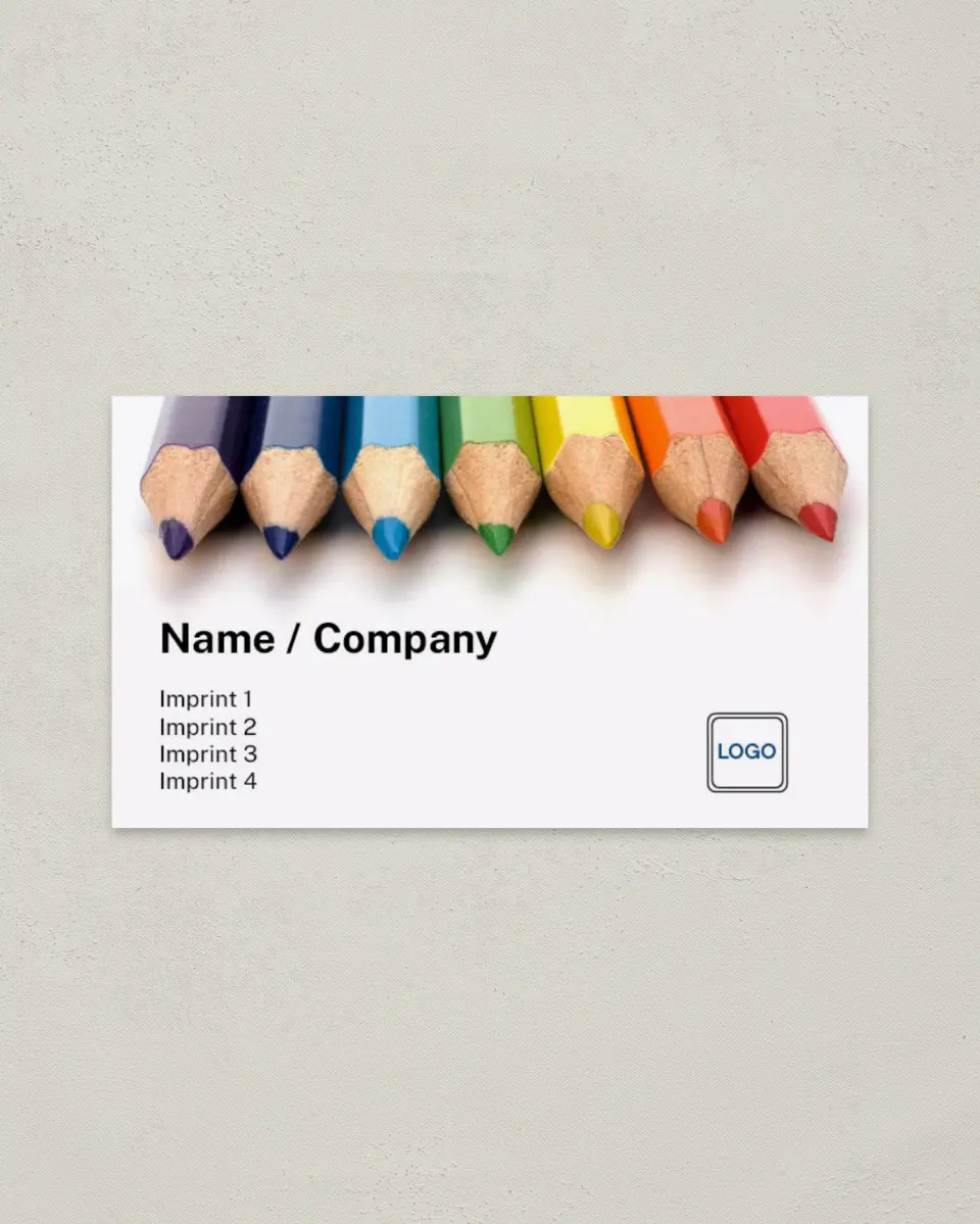 This is a 2" x 3½" Paper Business Card called Educational Services printed in full color on Soft Touch paper