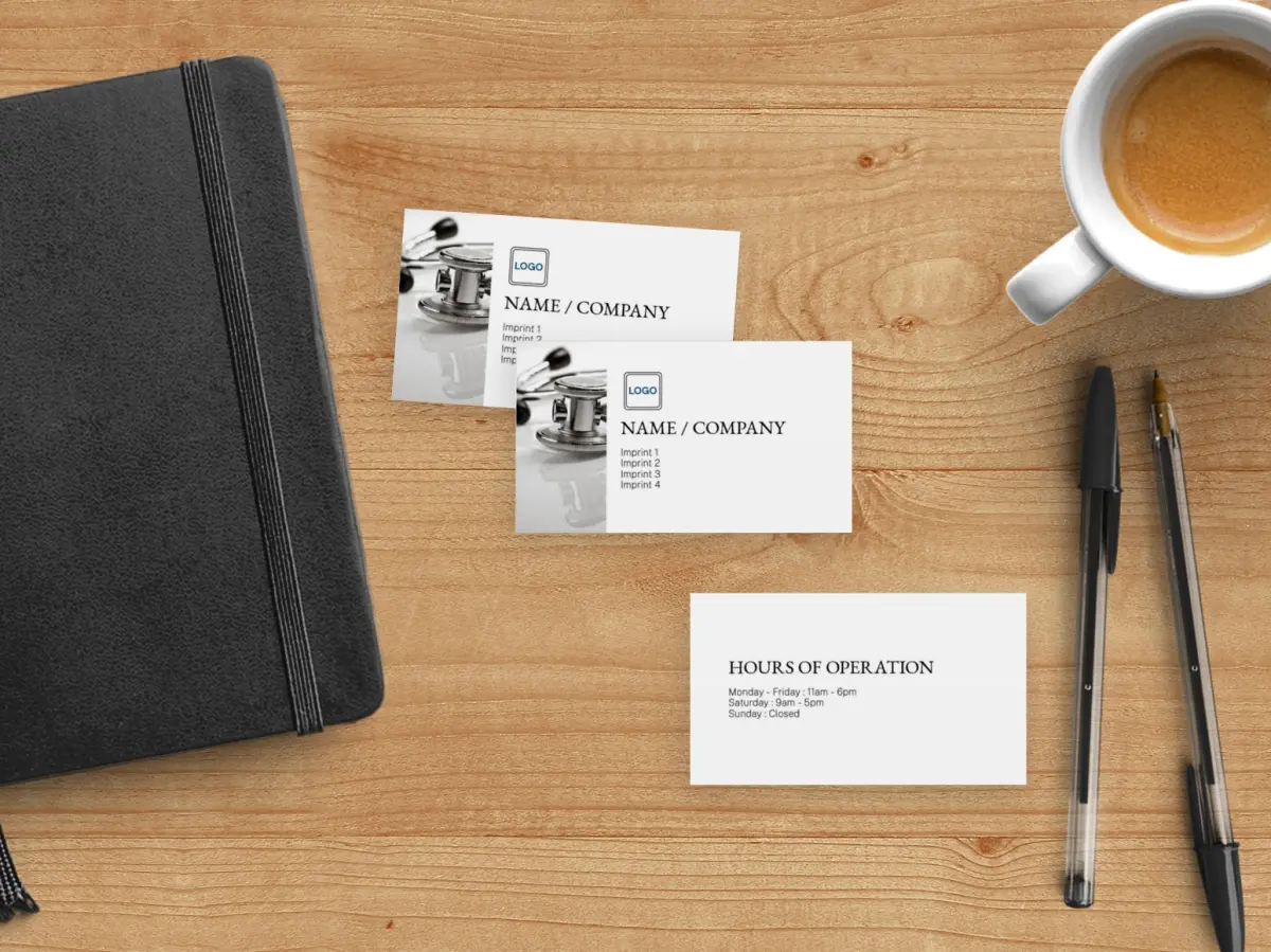 Paper Business Card Back View