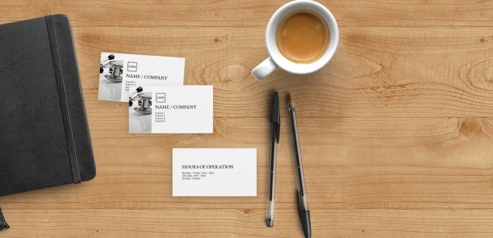 Paper Business Card Back View