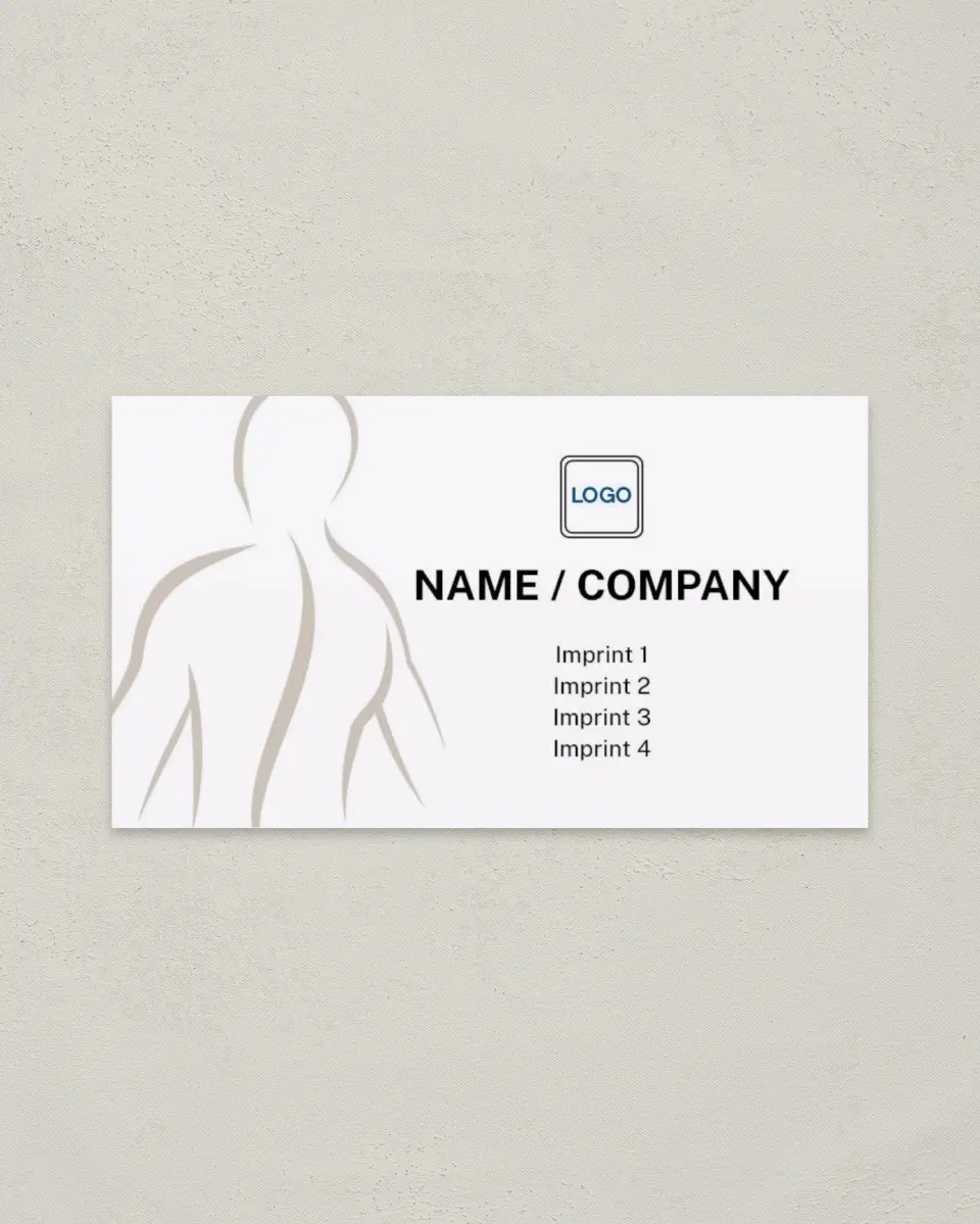 This is a 2" x 3½" Paper Business Card called Chiropractic Care printed in full color on Soft Touch paper