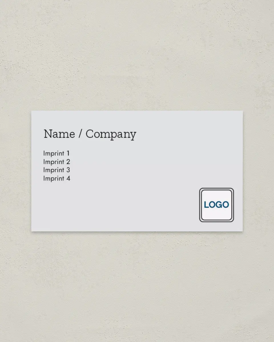 This is a 2" x 3½" Paper Business Card called Professional Care printed in full color on Soft Touch paper