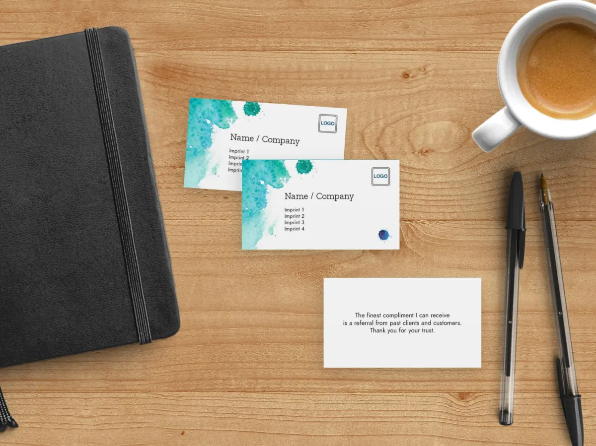 Paper Business Card Back View