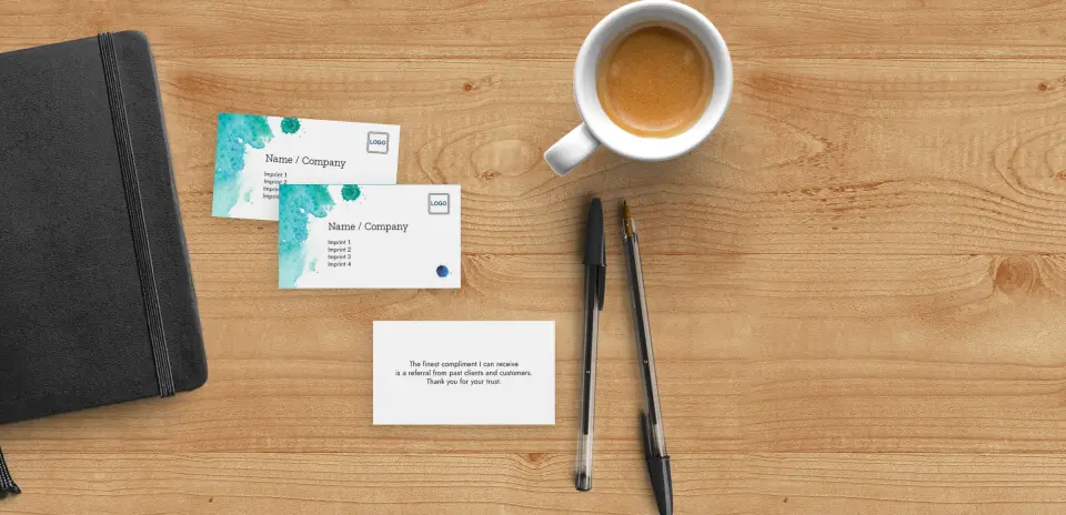 Paper Business Card Back View