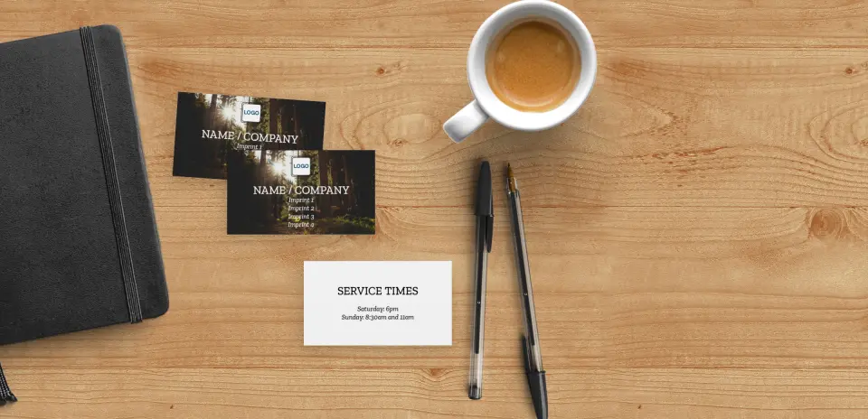 Paper Business Card Back View