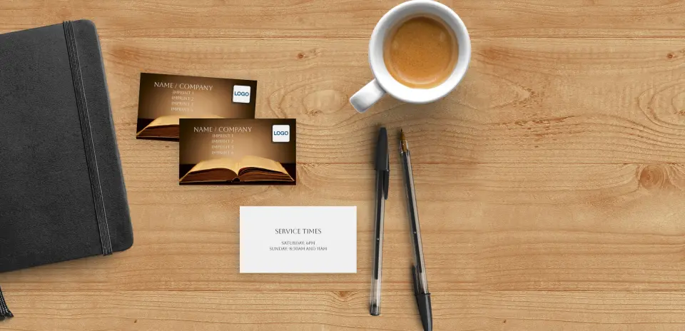 Paper Business Card Back View