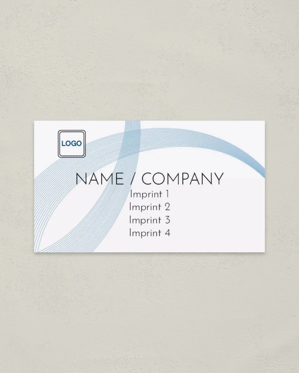 This is a 2" x 3½" Paper Business Card called Personal Networking printed in full color on Soft Touch paper