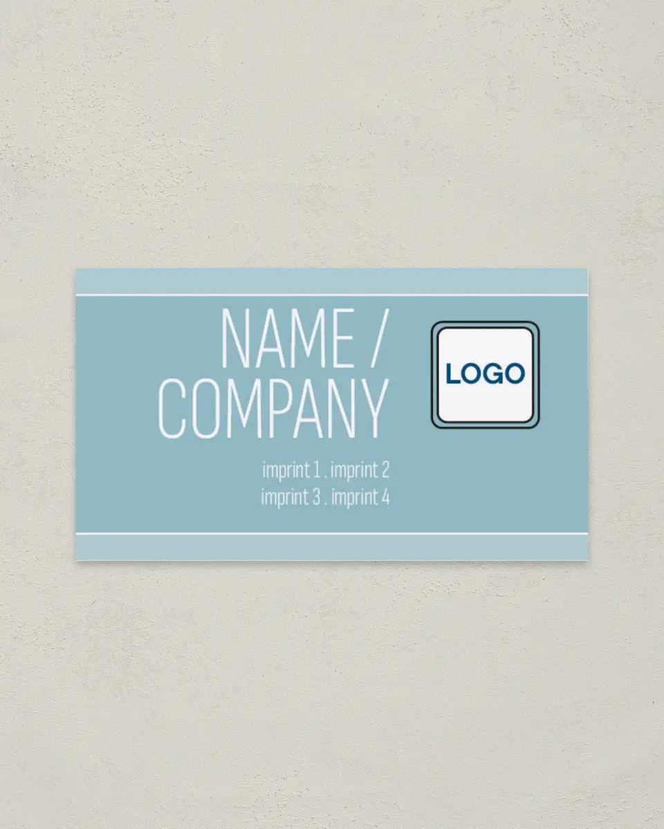 This is a 2" x 3½" Paper Business Card called Simple Standard printed in full color on Soft Touch paper