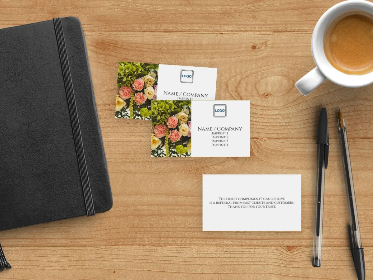 Paper Business Card Back View