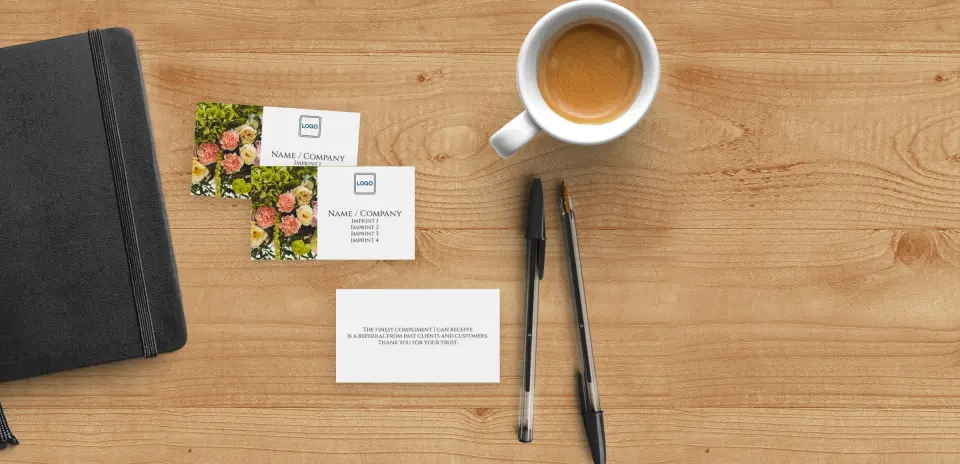 Paper Business Card Back View
