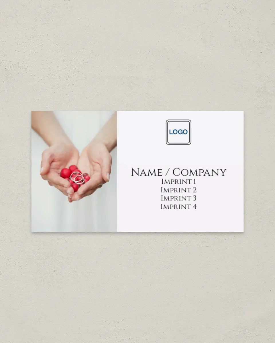 This is a 2" x 3½" Paper Business Card called Wedding Planner printed in full color on Soft Touch paper
