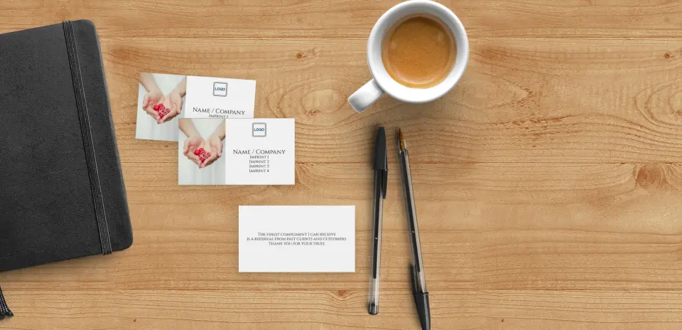 Paper Business Card Back View