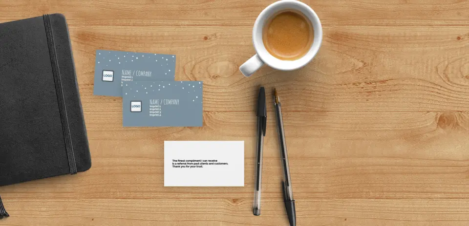Paper Business Card Back View
