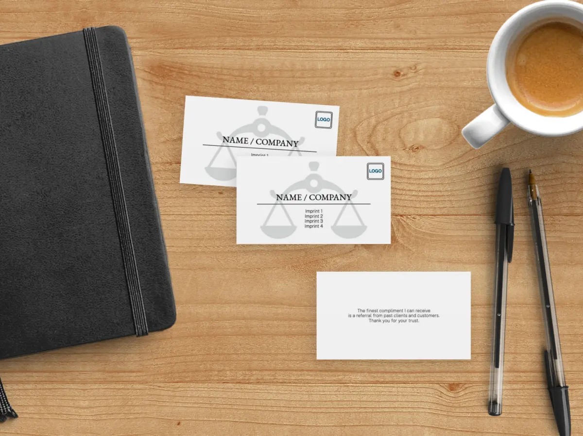 Paper Business Card Back View