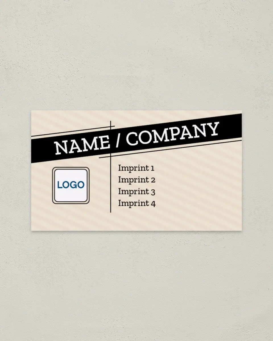 This is a 2" x 3½" Paper Business Card called Drop Me a Line printed in full color on Soft Touch paper