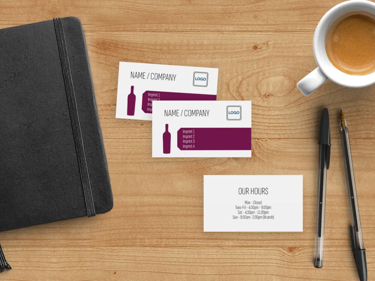 Paper Business Card Back View