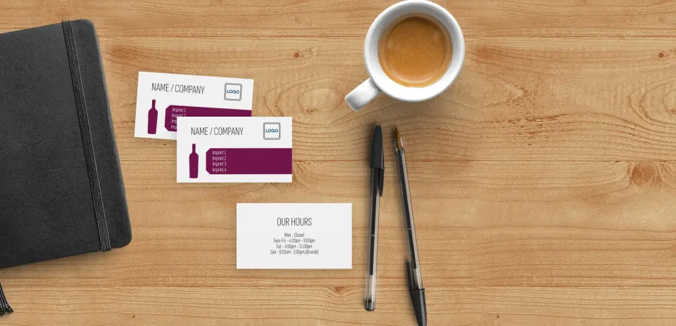 Paper Business Card Back View