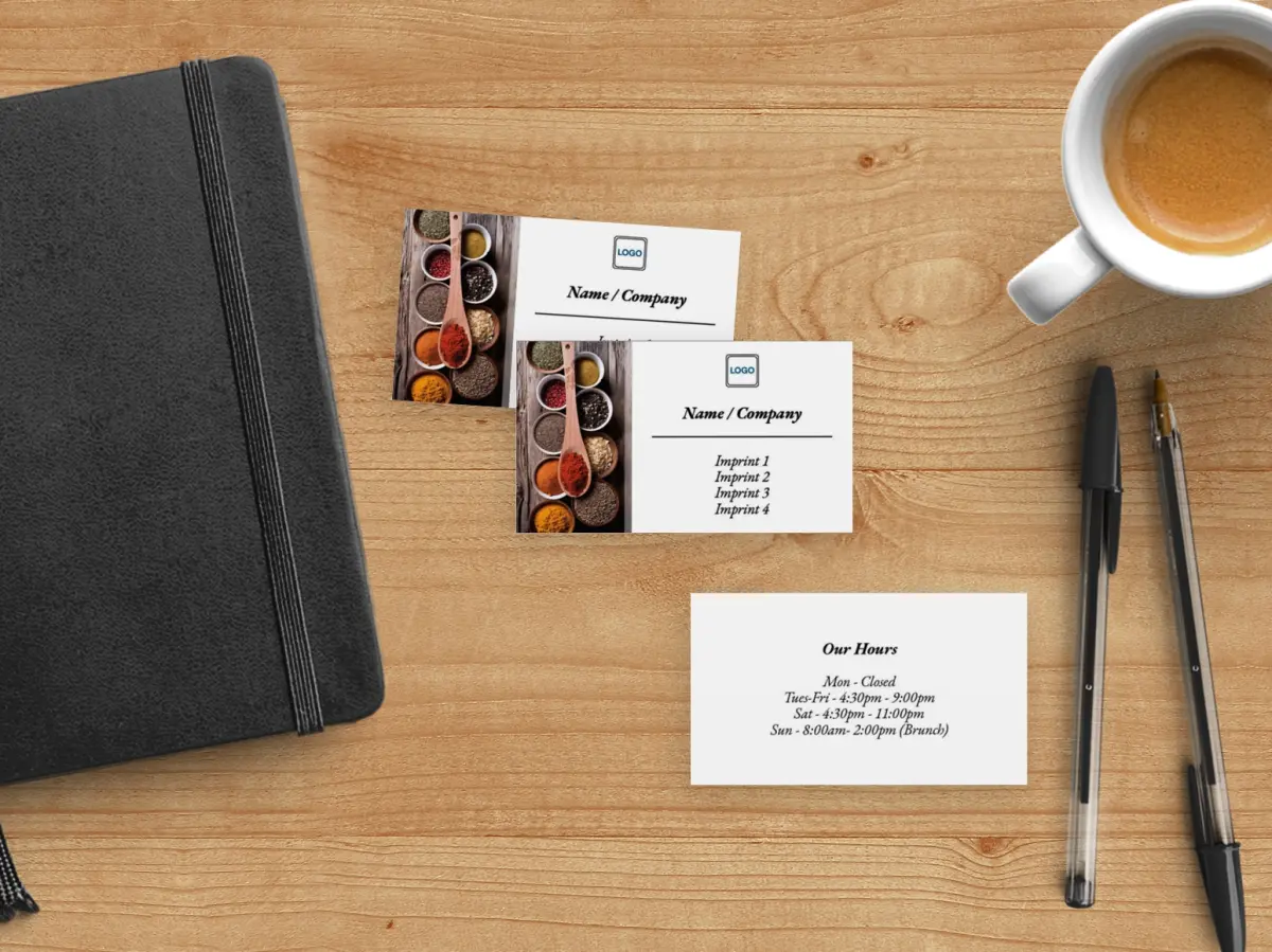 Paper Business Card Back View