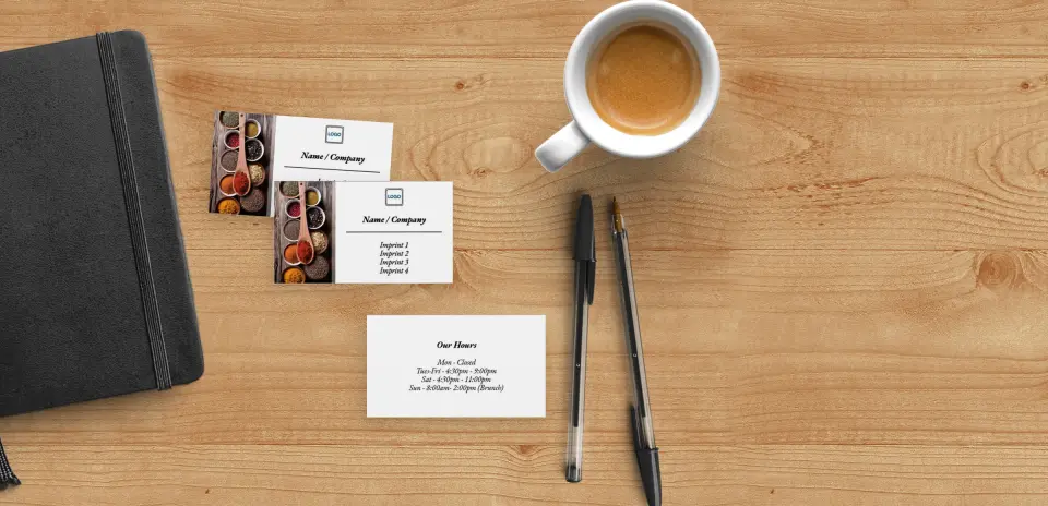 Paper Business Card Back View