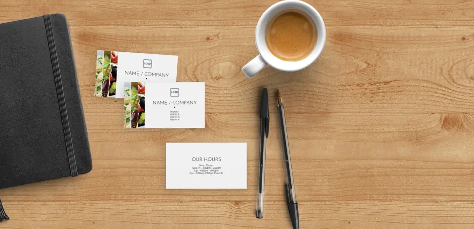 Paper Business Card Back View