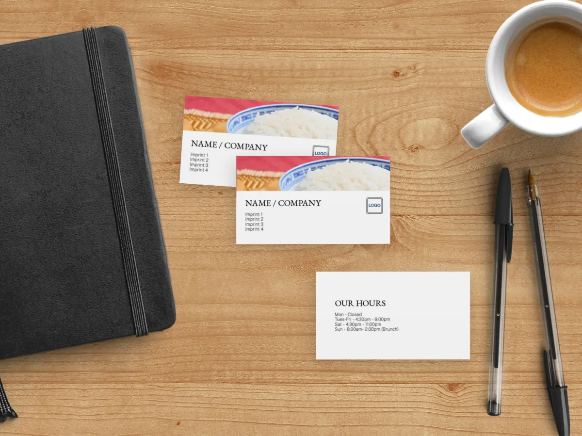 Paper Business Card Back View