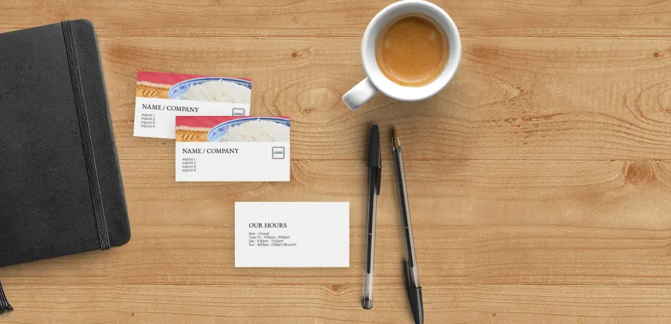 Paper Business Card Back View