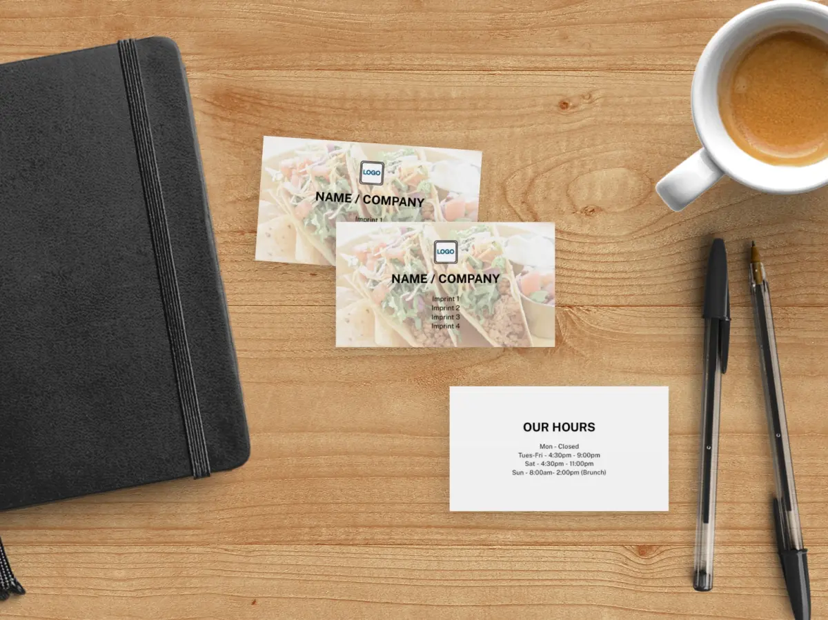 Paper Business Card Back View