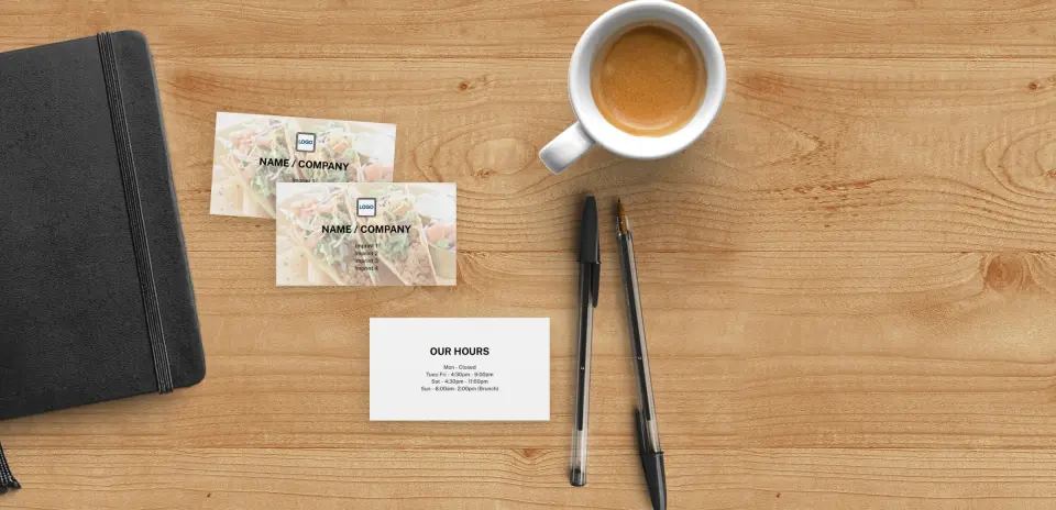 Paper Business Card Back View