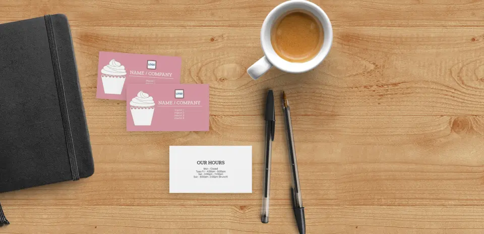 Paper Business Card Back View