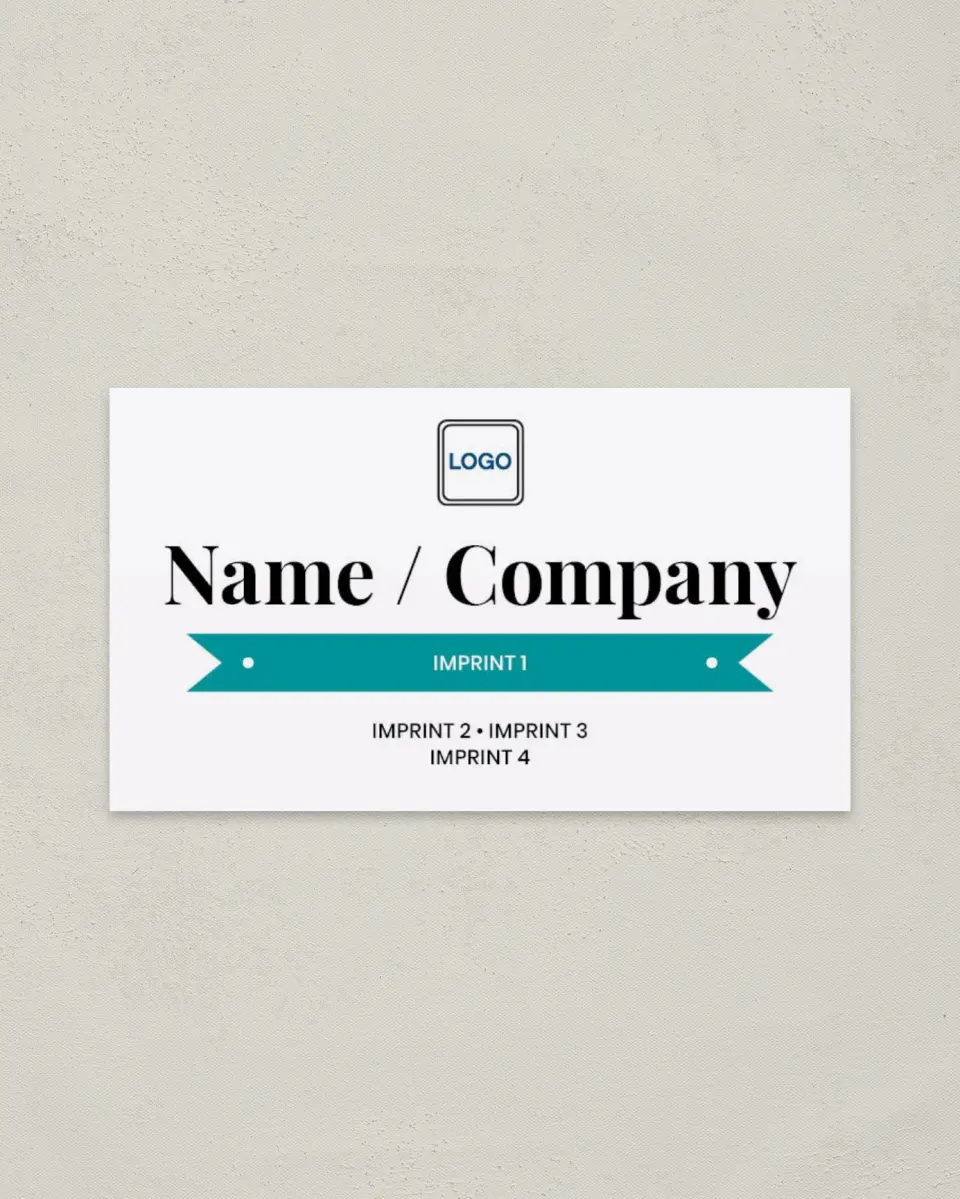 This is a 2" x 3½" Paper Business Card called Banner Network printed in full color on Soft Touch paper