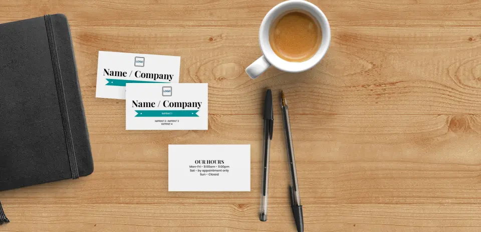 Paper Business Card Back View