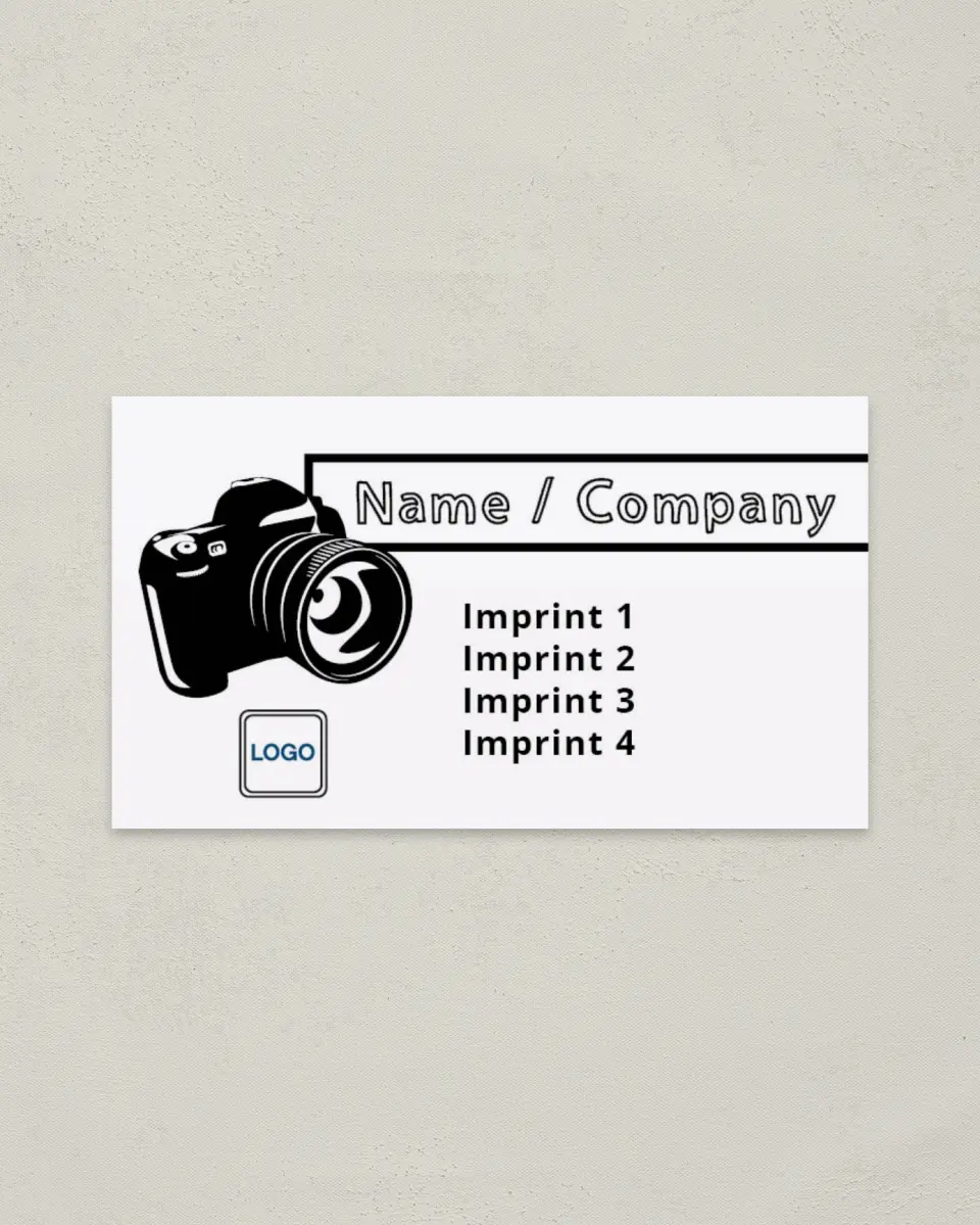 This is a 2" x 3½" Paper Business Card called Professional Photographer printed in full color on Soft Touch paper