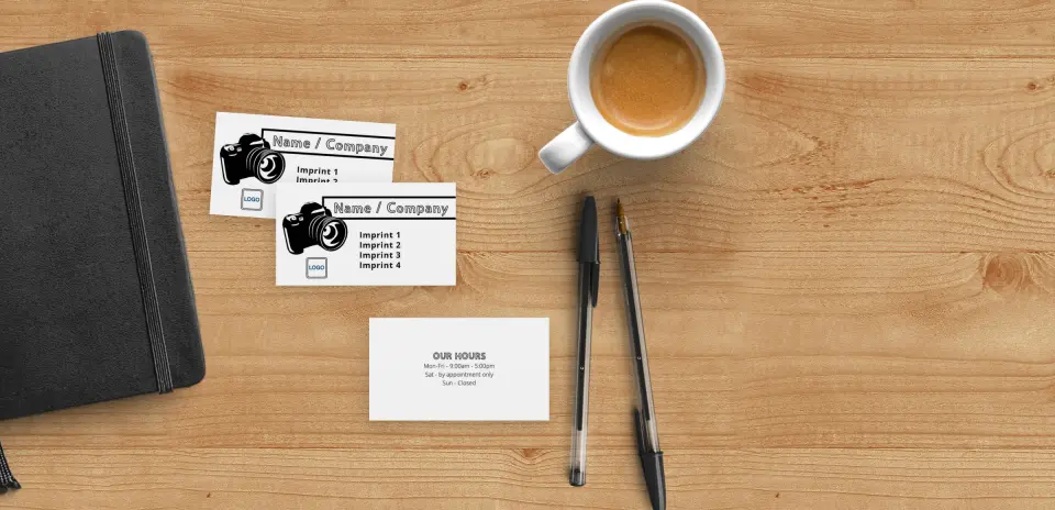 Paper Business Card Back View