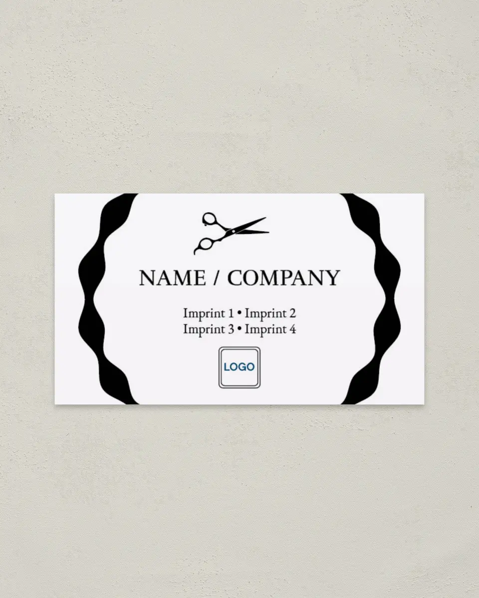 This is a 2" x 3½" Paper Business Card called Precision Cuts printed in full color on Soft Touch paper