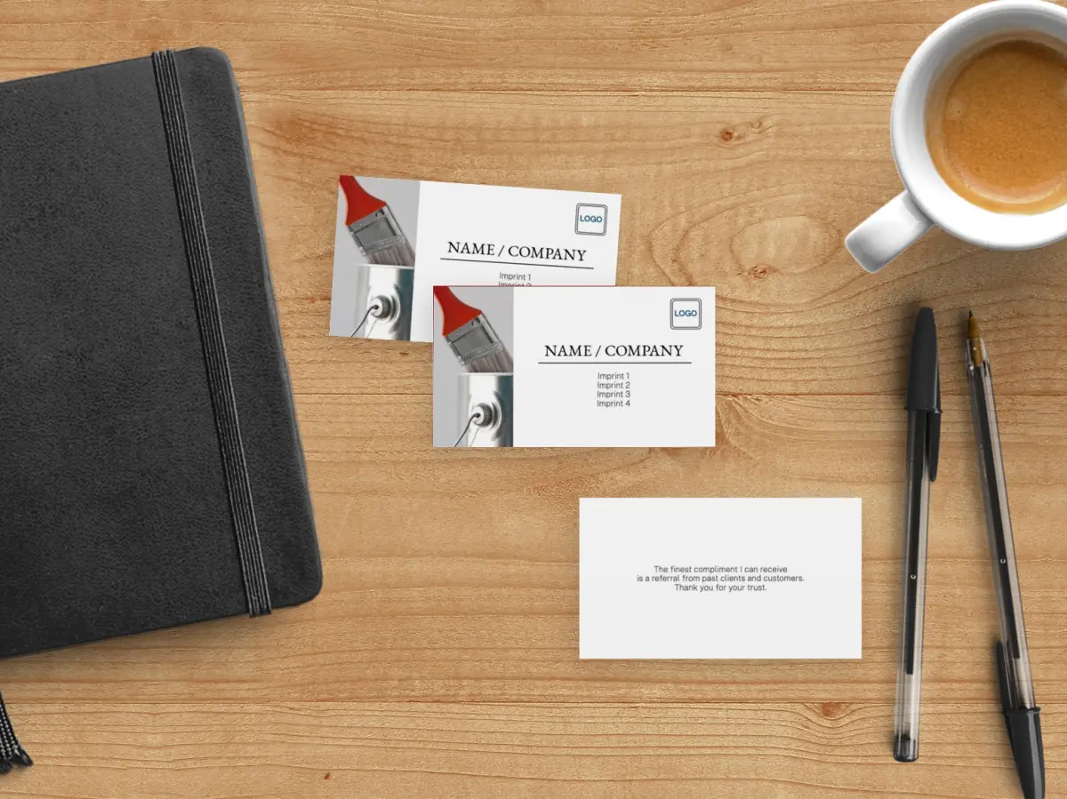 Paper Business Card Back View
