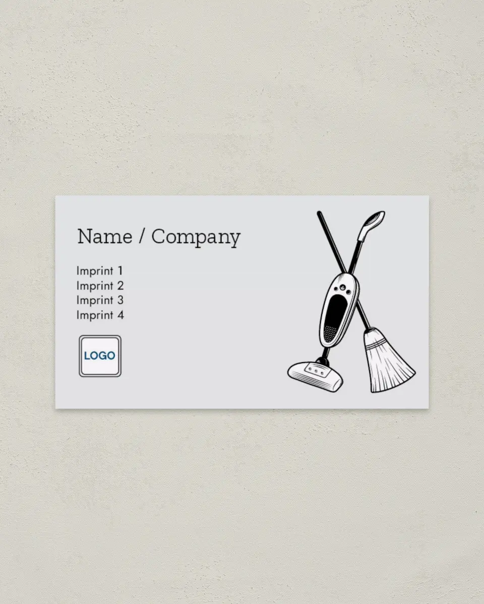 This is a 2" x 3½" Paper Business Card called Housekeeping Direct printed in full color on Soft Touch paper