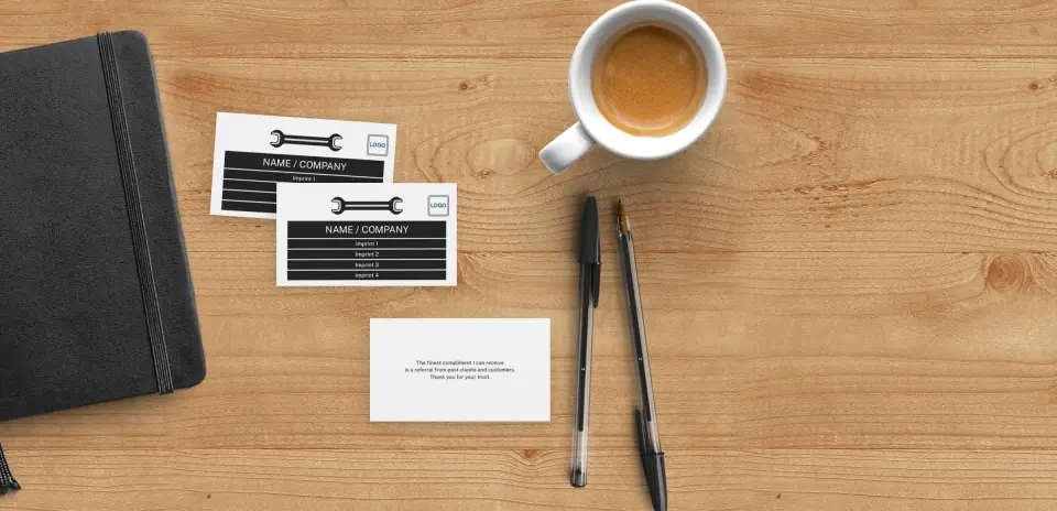 Paper Business Card Back View