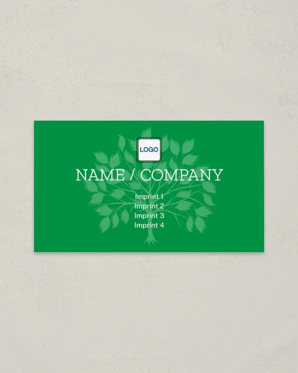 This is a 2" x 3½" Paper Business Card called Showcasing Expertise printed in full color on Soft Touch paper