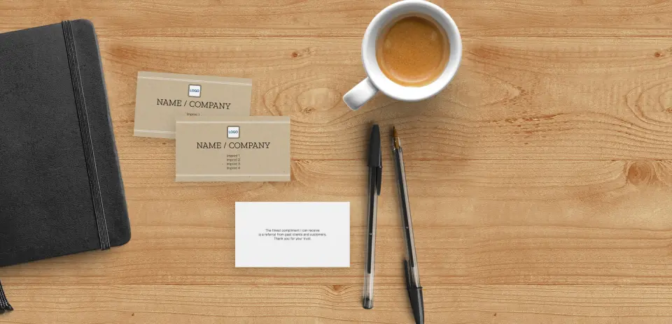 Paper Business Card Back View