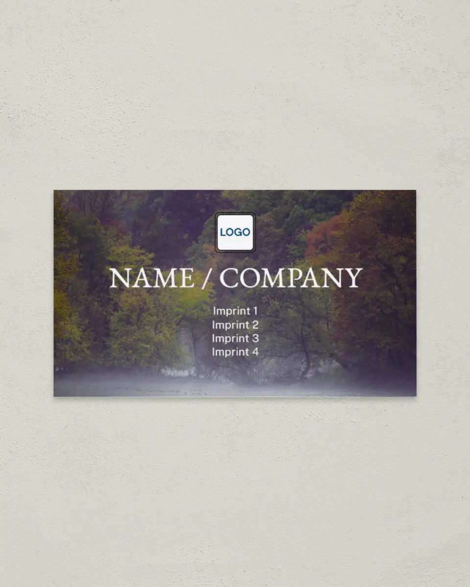 This is a 2" x 3½" Paper Business Card called Vacation Recreation printed in full color on Soft Touch paper
