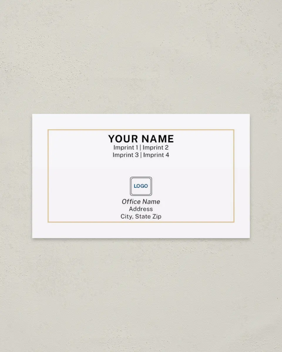 This is a 2" x 3½" Paper Business Card called Marble Executive printed in full color on Soft Touch paper