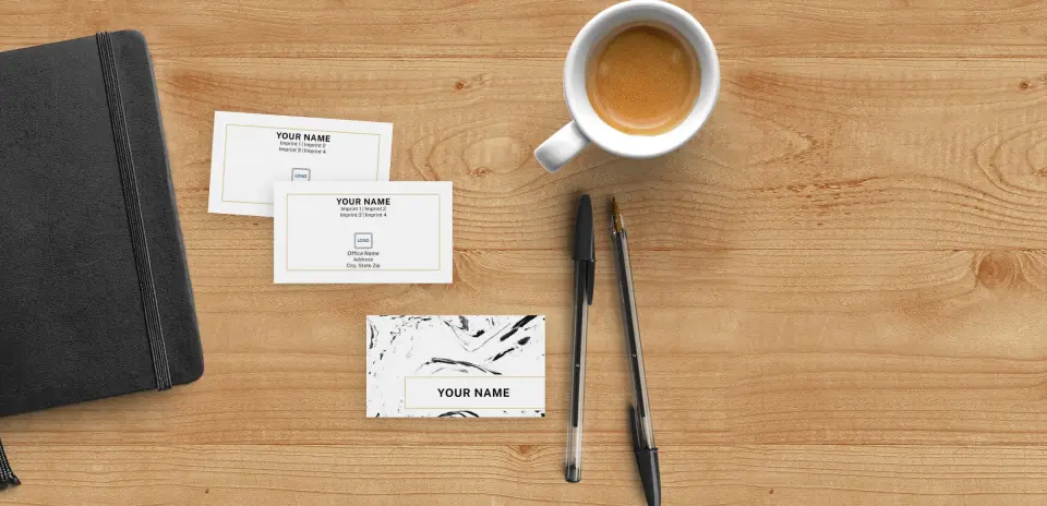 Paper Business Card Back View