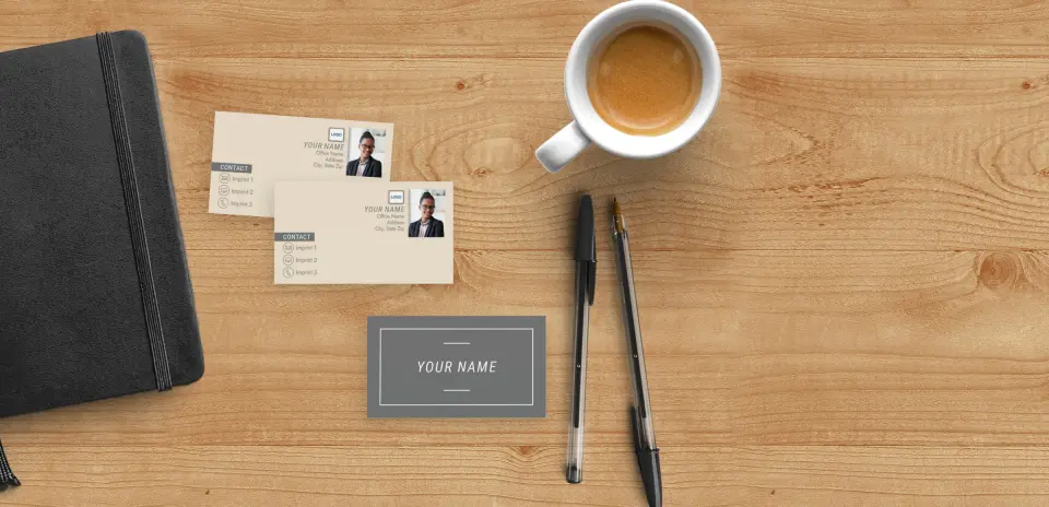 Paper Business Card Back View