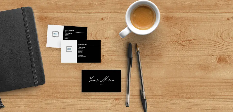 Paper Business Card Back View