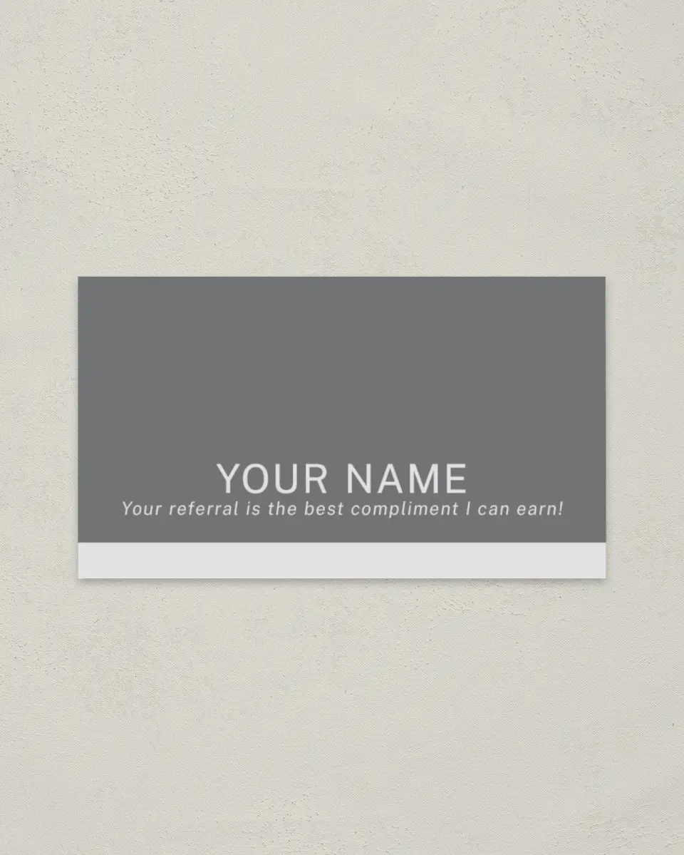 This is a 2" x 3½" Paper Business Card called Industry Professional printed in full color on Soft Touch paper