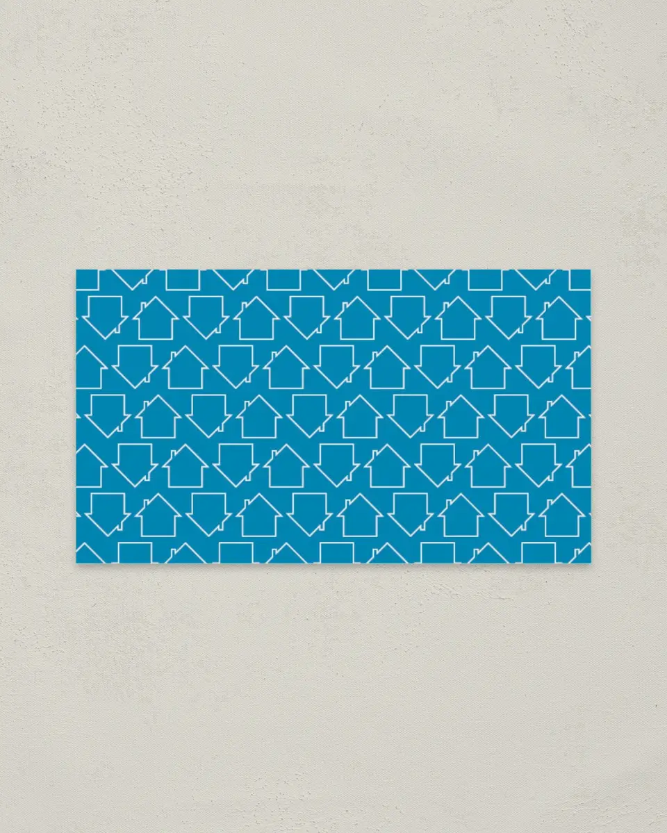 This is a 2" x 3½" Paper Business Card called Mosiac Homes printed in full color on Soft Touch paper