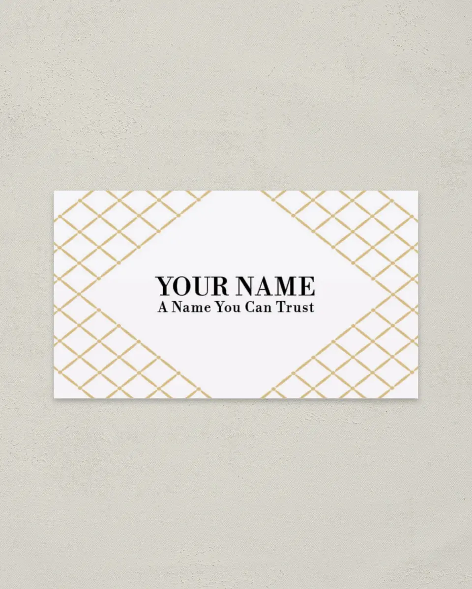 This is a 2" x 3½" Paper Business Card called Framed Network printed in full color on Soft Touch paper