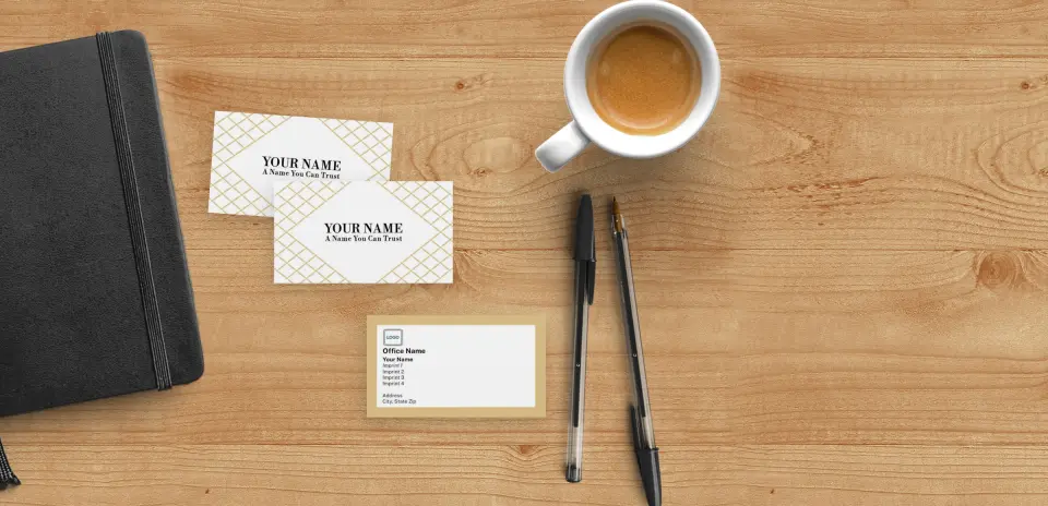 Paper Business Card Back View