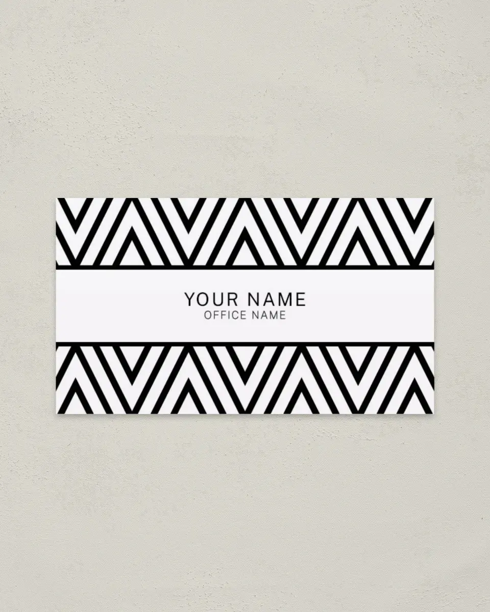 This is a 2" x 3½" Paper Business Card called Simply Stated printed in full color on Soft Touch paper